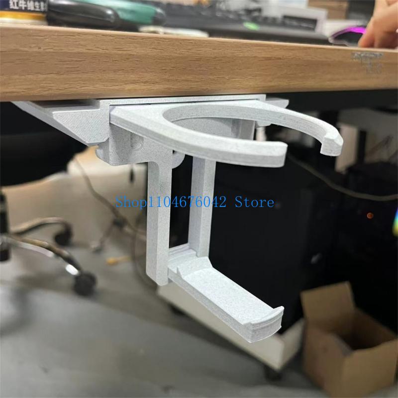Gaming Setup Desk - 652F Foldaway Under Desk Beverages Organizers