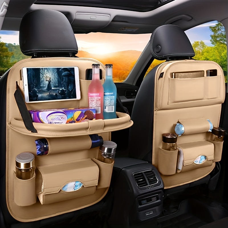 Desk Setup Maker - Car Backseat Organizer Foldable Table Tray