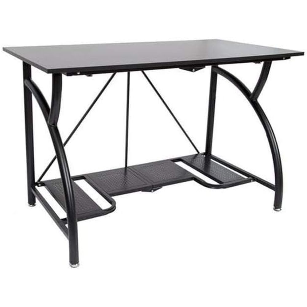 Desk Setup Dual Monitor - Space-Saving Folding Desk for Home Office,