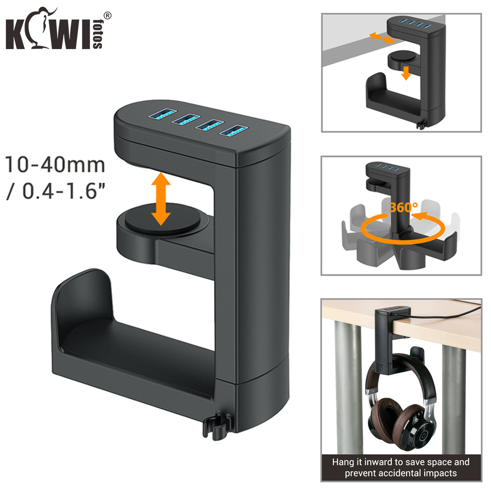 Gaming Setup Desk - KWIFOTOS PC Gaming Headphone Stand with