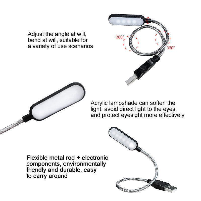 Mini 4 LED Book Lamp Portable  - Desk Setup Maker avaliação e preço