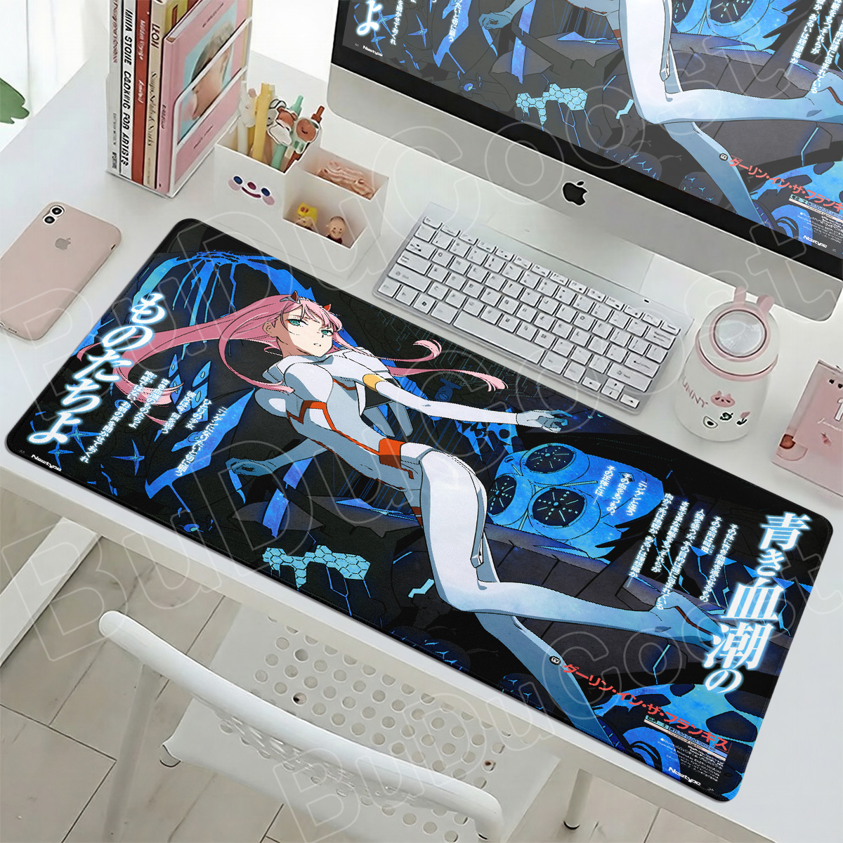 Kawaii Zero Two Pc Gamer Mouse - Desk Setup For Two Laptops avaliação e preço