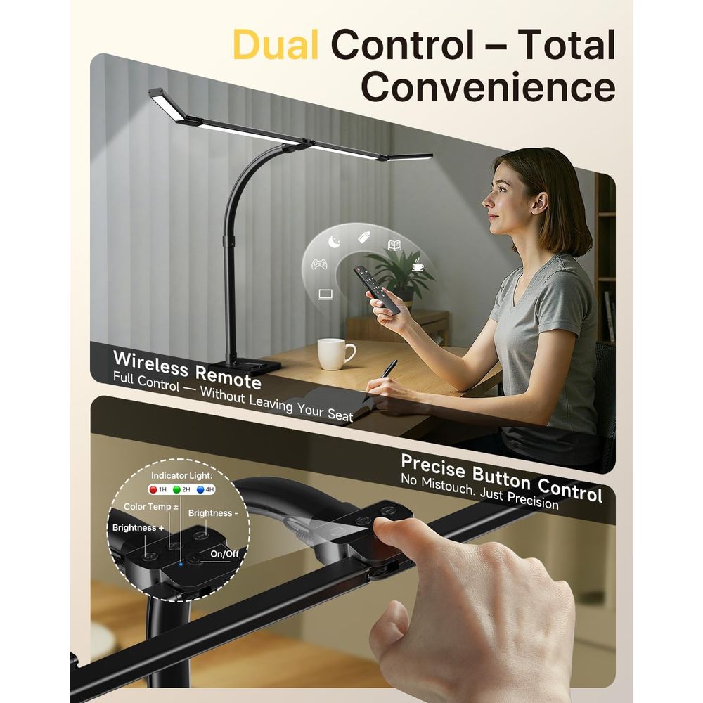 42-inch LED Desk Lamp with Adj - Desk Setup Dual Monitor avaliação e preço