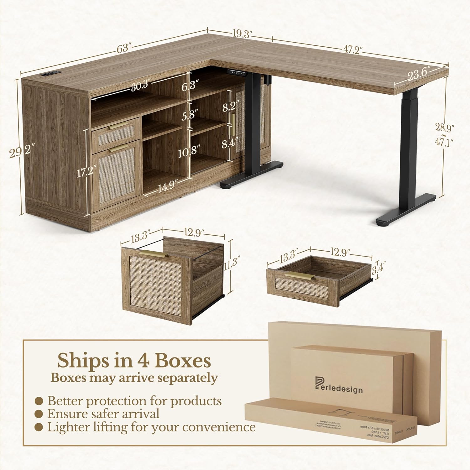 Home Office Furniture Set, 48' - Desk Setup Kit avaliação e preço