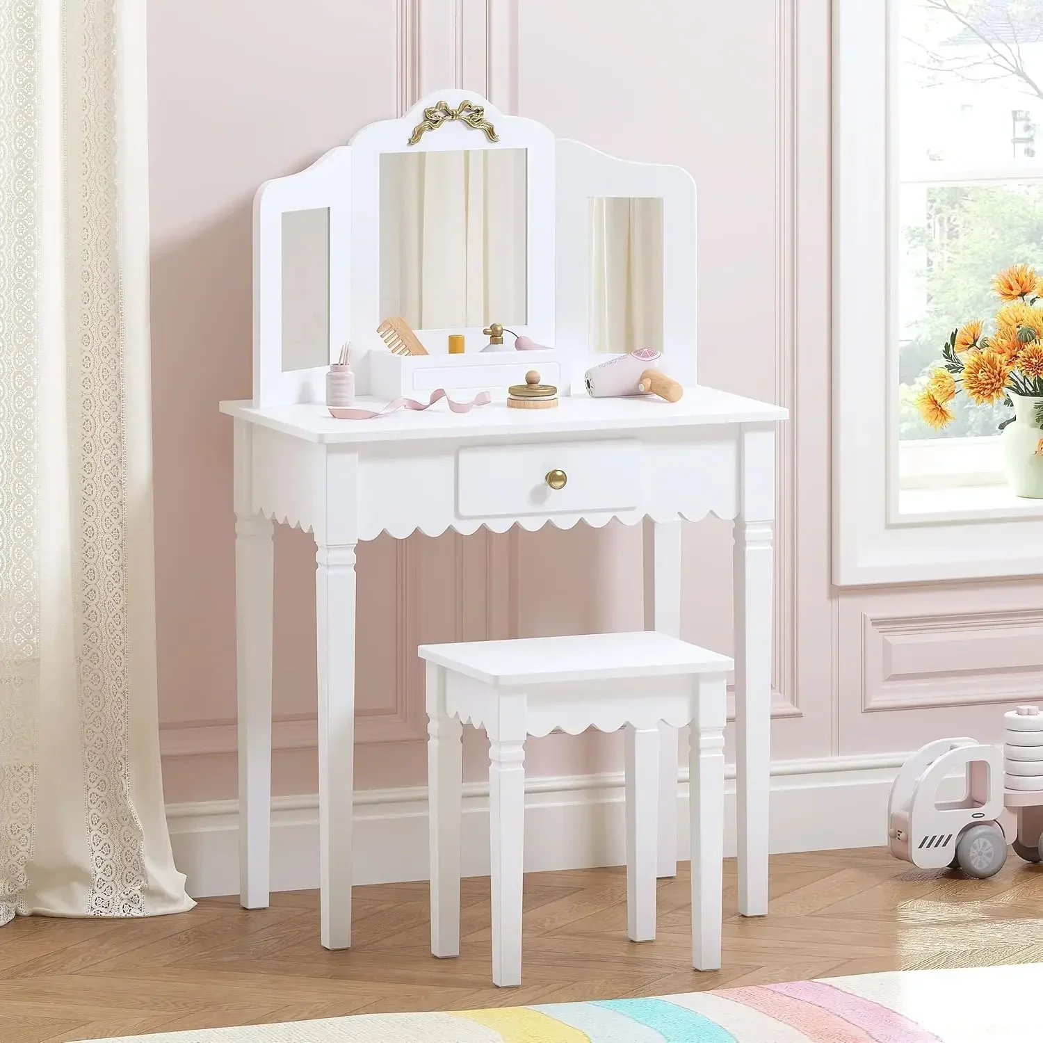 Spirich Kids Vanity Set with M - Desk Vanity Setup avaliação e preço