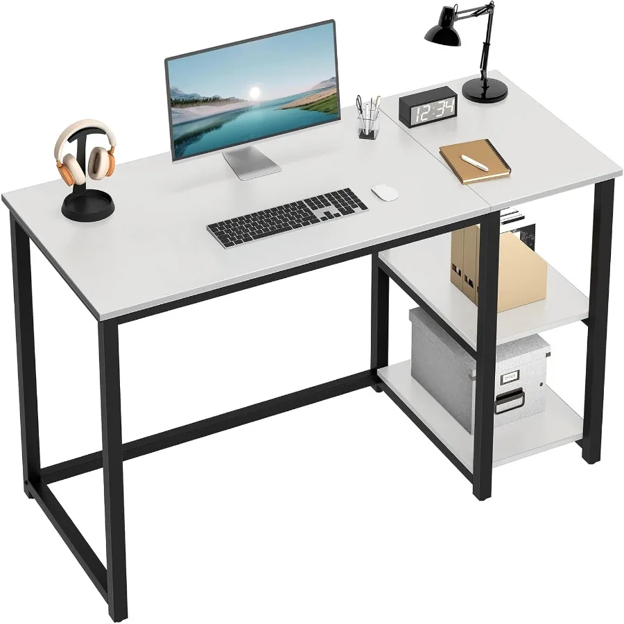 47 inches Computer Desk with 2 - Desk Setup For Studying avaliação e preço
