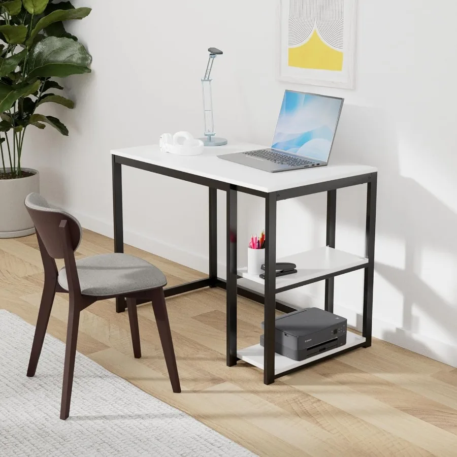 47 inches Computer Desk with 2 - Desk Setup For Studying avaliação e preço