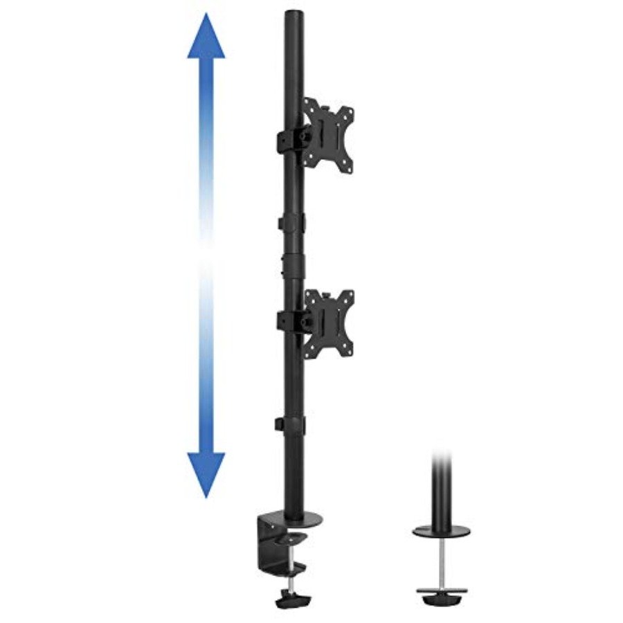 Vertical Dual Monitor Mount fo - Desk Setup Dual Monitor avaliação e preço
