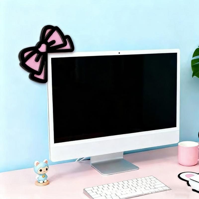New 1/2Pcs Wooden Bowknot PC A - Gaming Setup Desk avaliação e preço