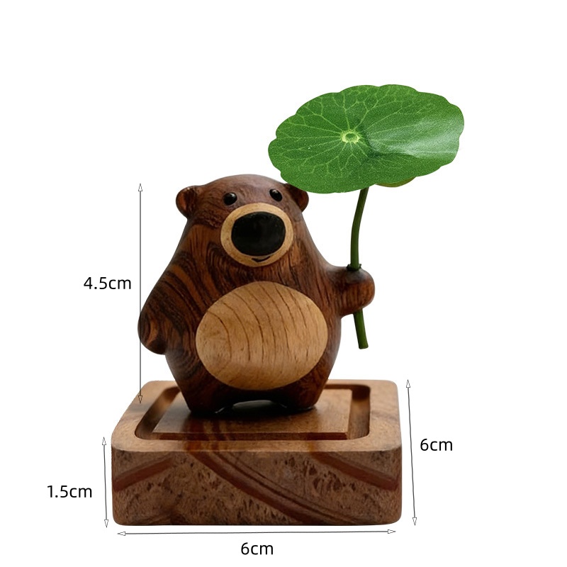 Cute Bear Aroma Diffuser Wood  - Desk Setup Essentials avaliação e preço