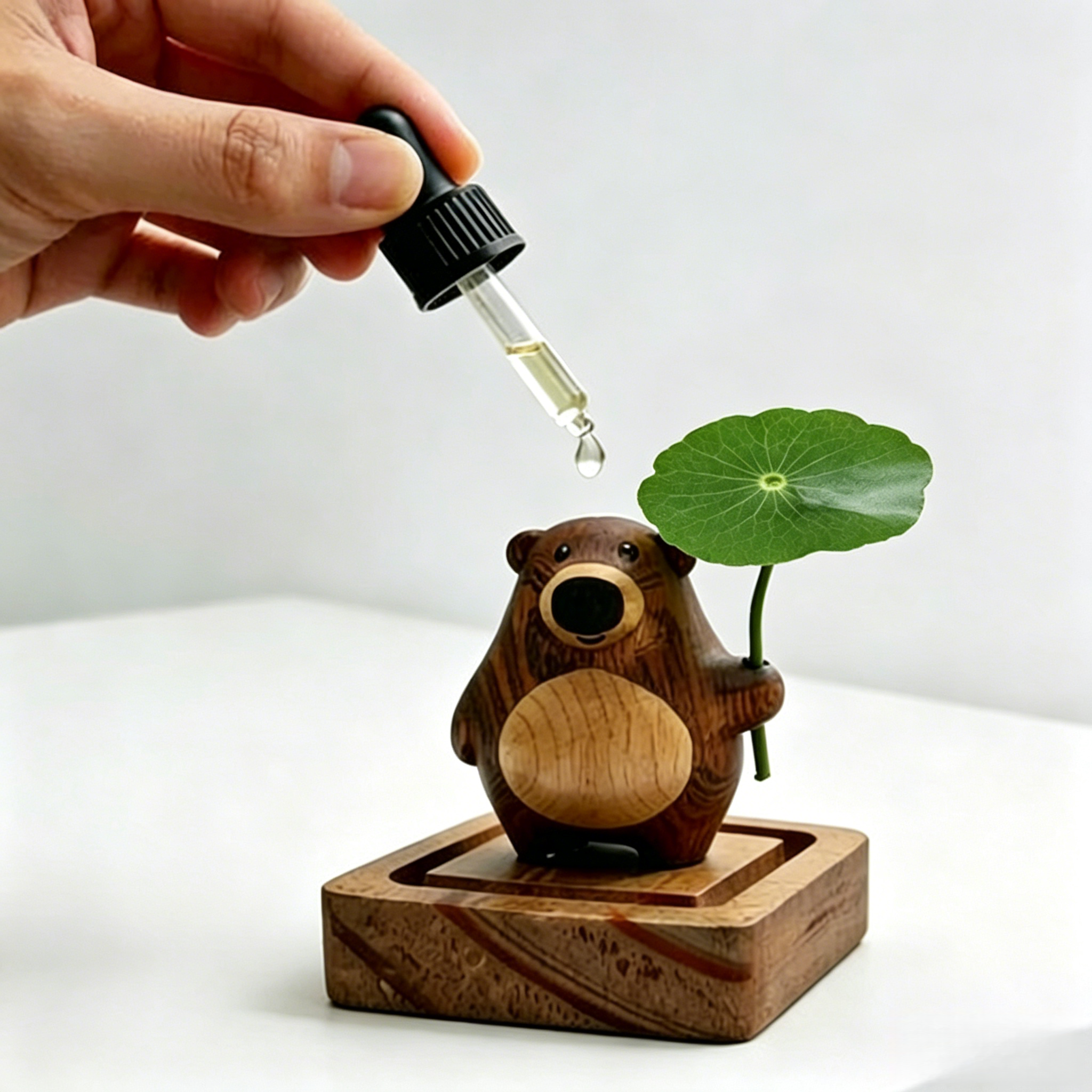 Cute Bear Aroma Diffuser Wood  - Desk Setup Essentials avaliação e preço