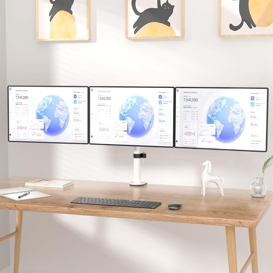Triple Monitor Mount for Desk  - Setup Desk Monitor avaliação e preço
