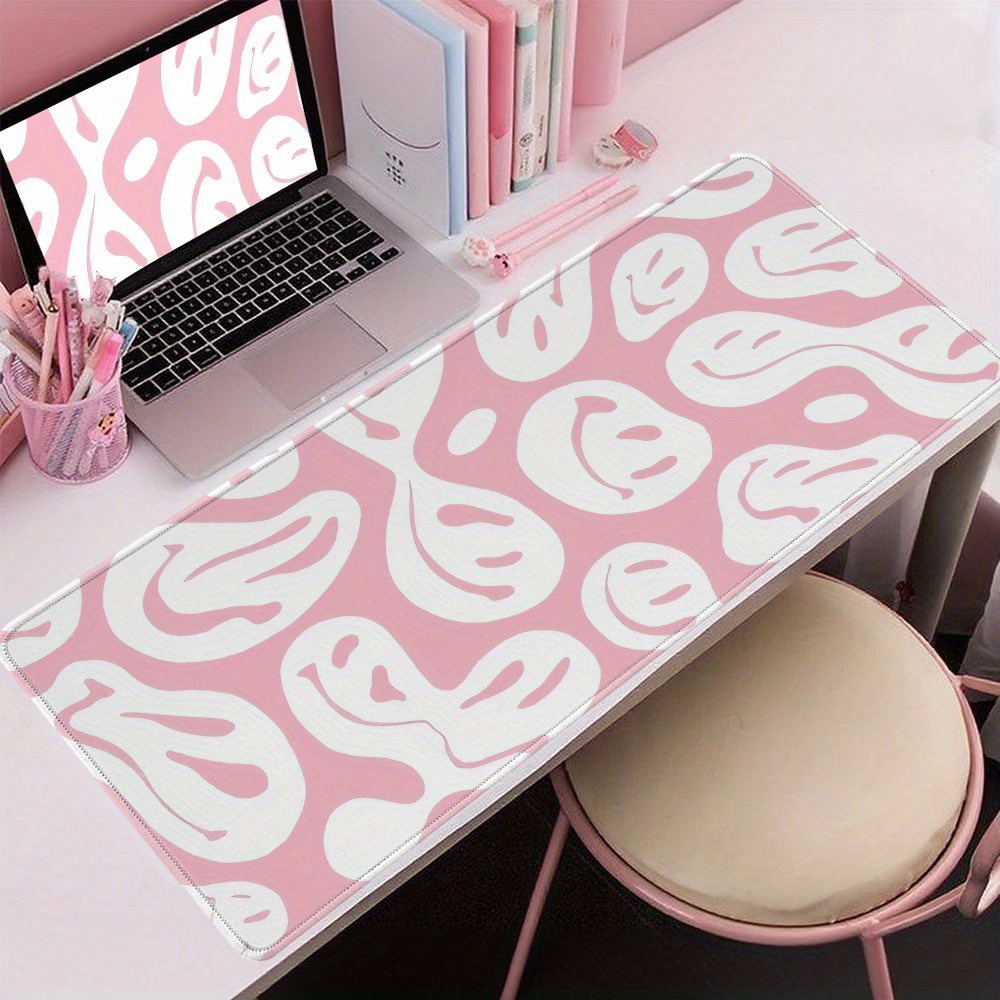 Aesthetic Pink Desk Mat Large  - Desk Setup For Studying avaliação e preço