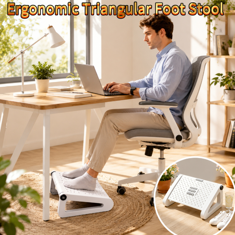 Adjustable White Triangle Ergo - Desk Setup Ergonomic avaliação e preço