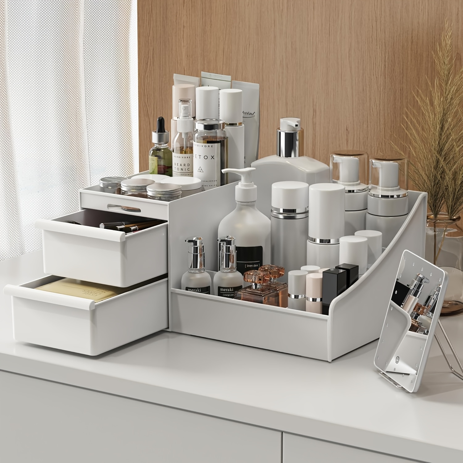 Desktop Cosmetic Organizer wit - Desk Setup Essentials avaliação e preço