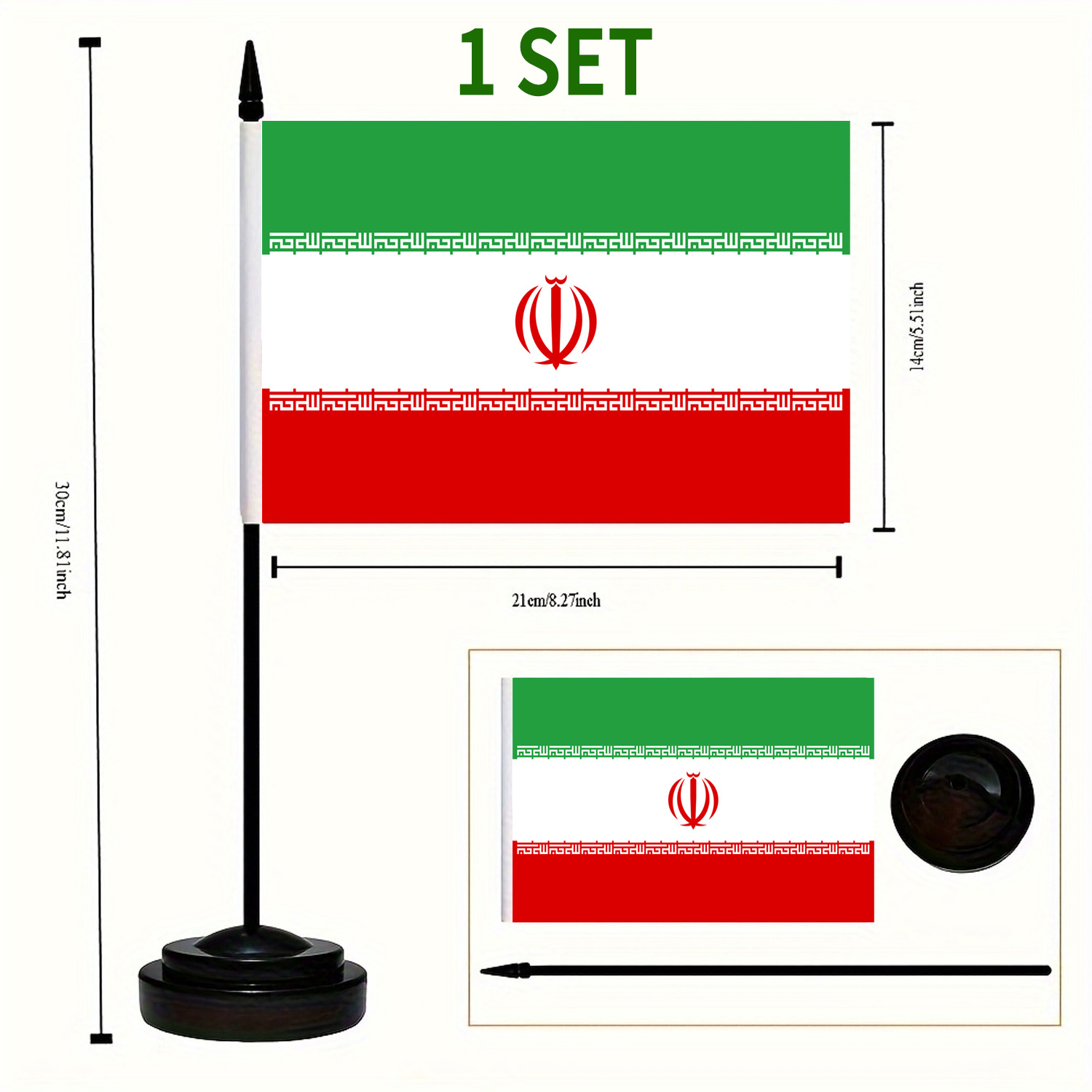 1 set Iran Table Flag - Iran - - Desk Setup Kit avaliação e preço