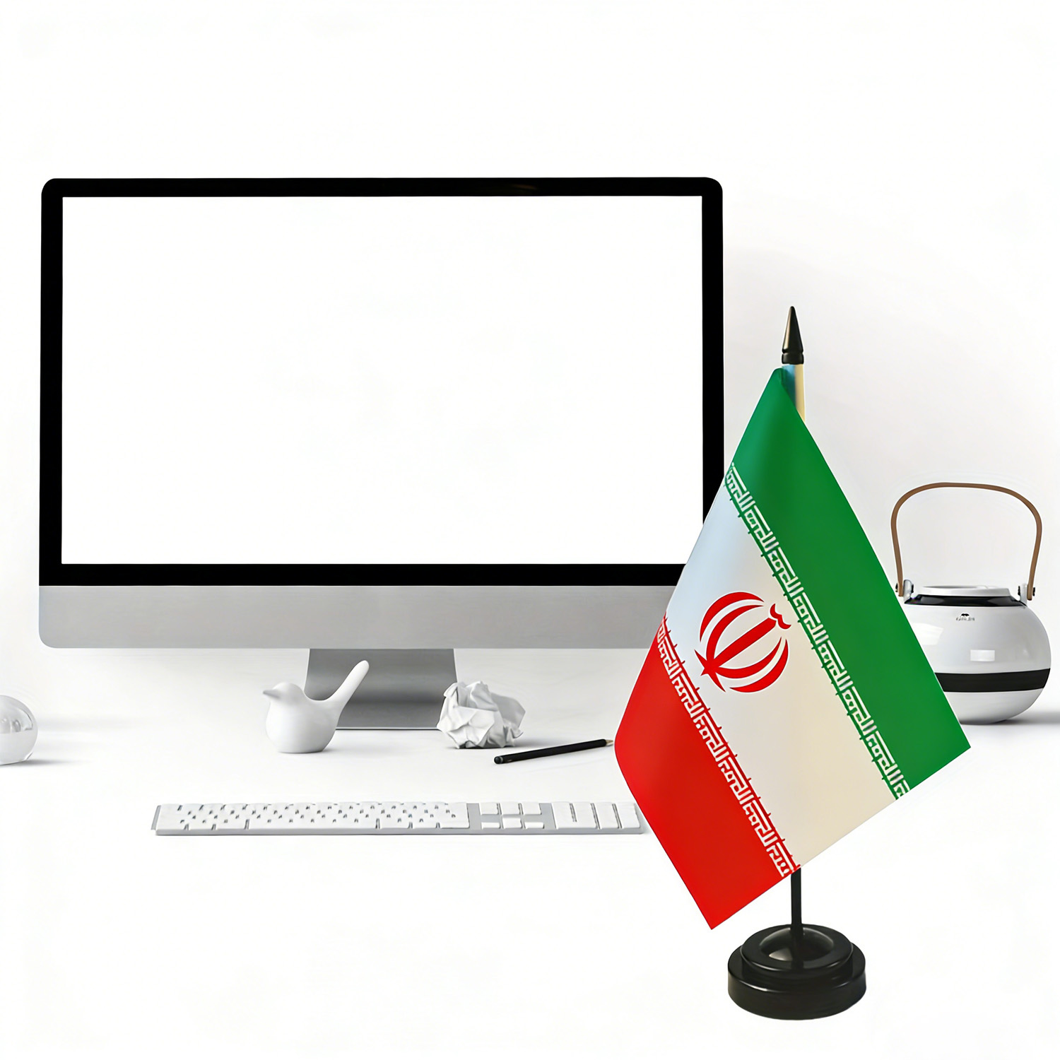 1 set Iran Table Flag - Iran - - Desk Setup Kit avaliação e preço