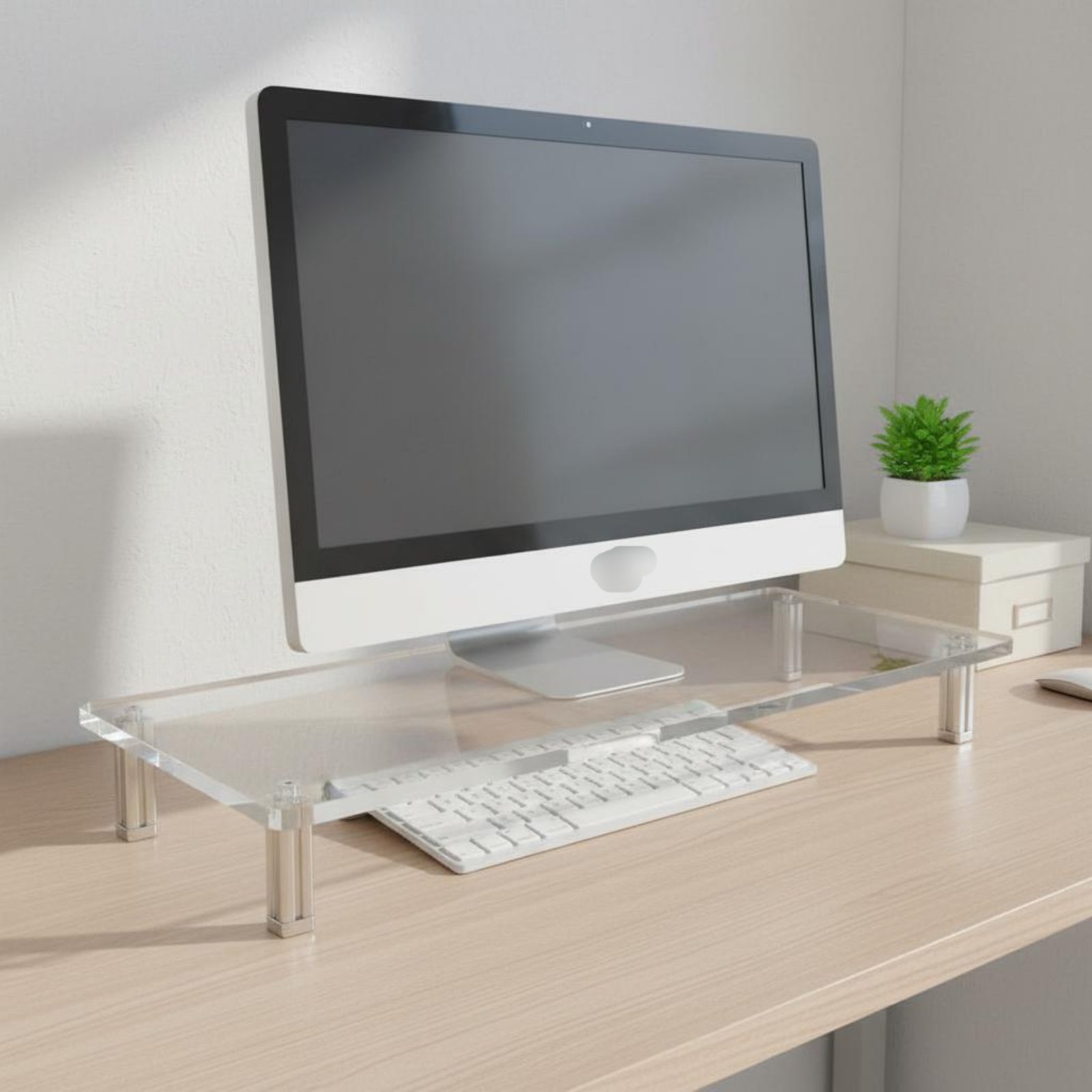 Acrylic Monitor Stand Easy to  - Setup Desk Monitor avaliação e preço