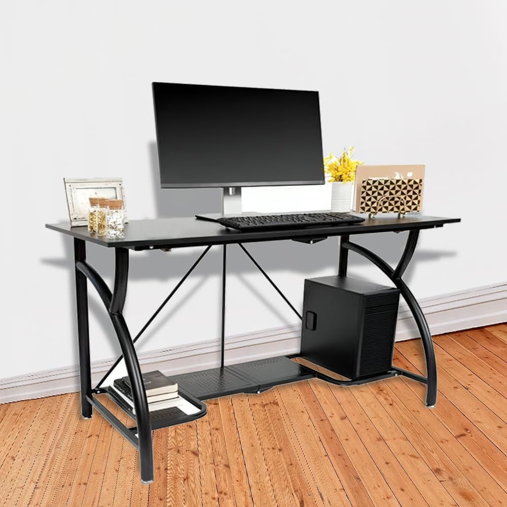Space-Saving Folding Desk for  - Desk Setup Dual Monitor avaliação e preço