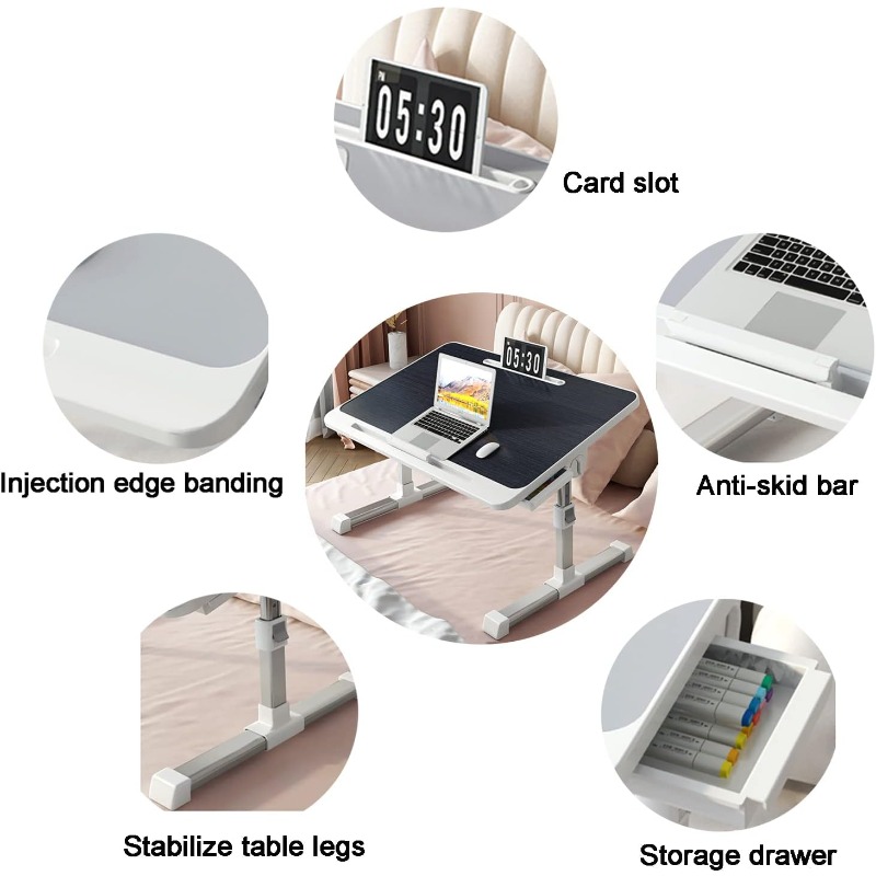 Laptop Bed Tray Table Adjustab - Desk Setup Maker avaliação e preço