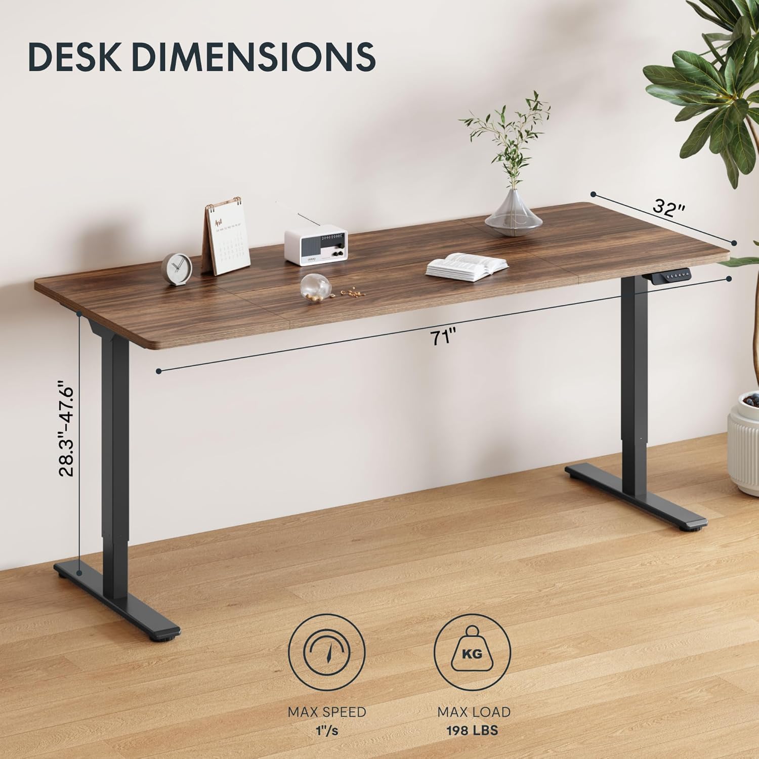 Electric Standing Desk with Du - Desk Setup Dual Monitor avaliação e preço