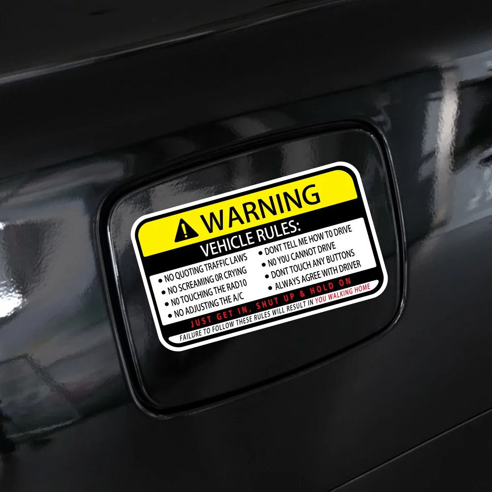 13x7.7cm Warning Words Car Sti - Desk Setup Maker avaliação e preço