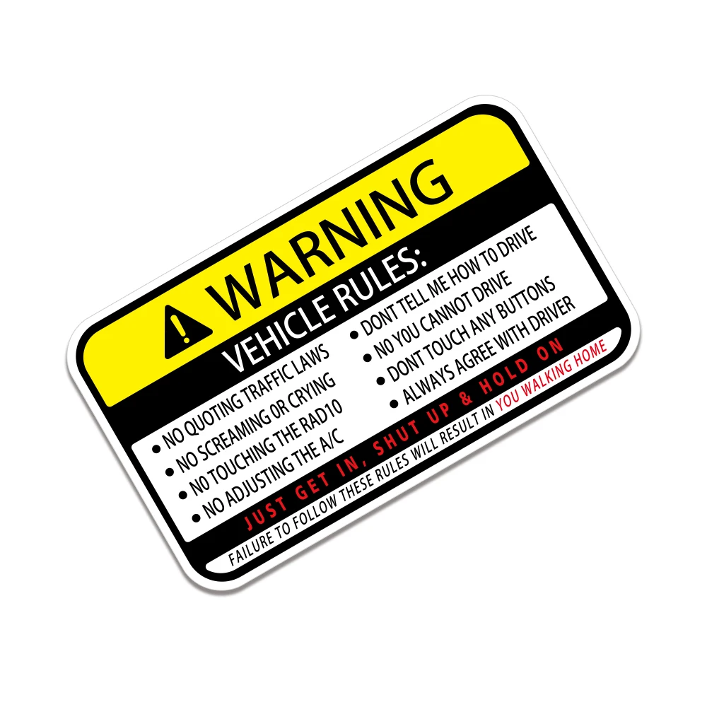 13x7.7cm Warning Words Car Sti - Desk Setup Maker avaliação e preço