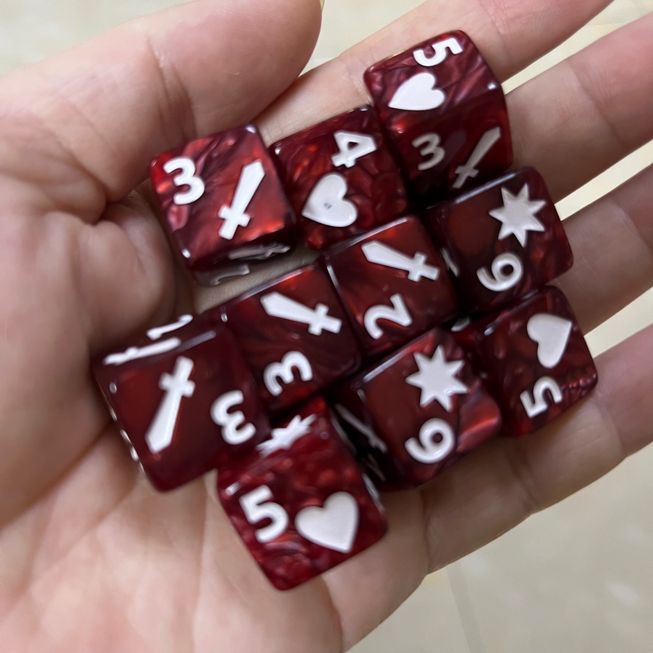 10 Pcs Set of New 16mm 6 Sided - Gaming Setup Desk avaliação e preço