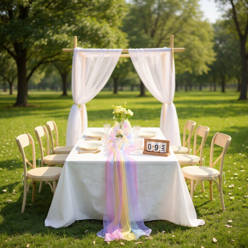Rainbow Table Runner Wedding P - Desk Setup Essentials avaliação e preço