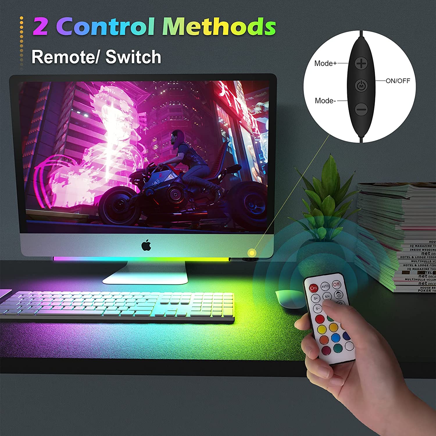 Under Monitor Light Bar RGB Dr - Gaming Setup Desk avaliação e preço