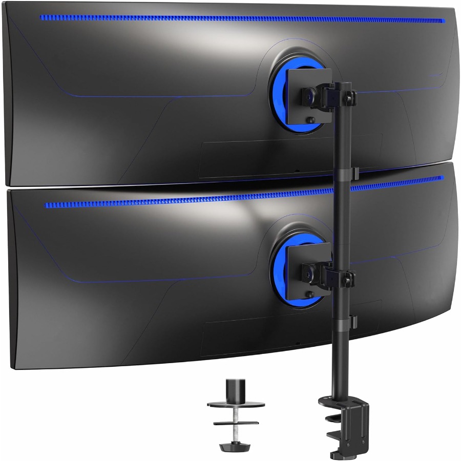 Dual Vertically Stacked UltraW - Desk Setup Dual Monitor avaliação e preço