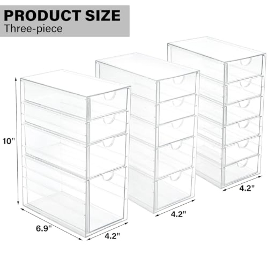 Acrylic Drawer Organizer with  - Desk Setup Kit avaliação e preço